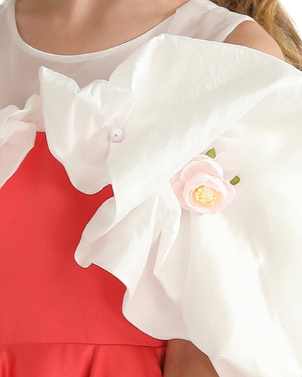 kidsatelier-tulleen-Red-Silhouette-White-Sleeve-Isadora-Dress