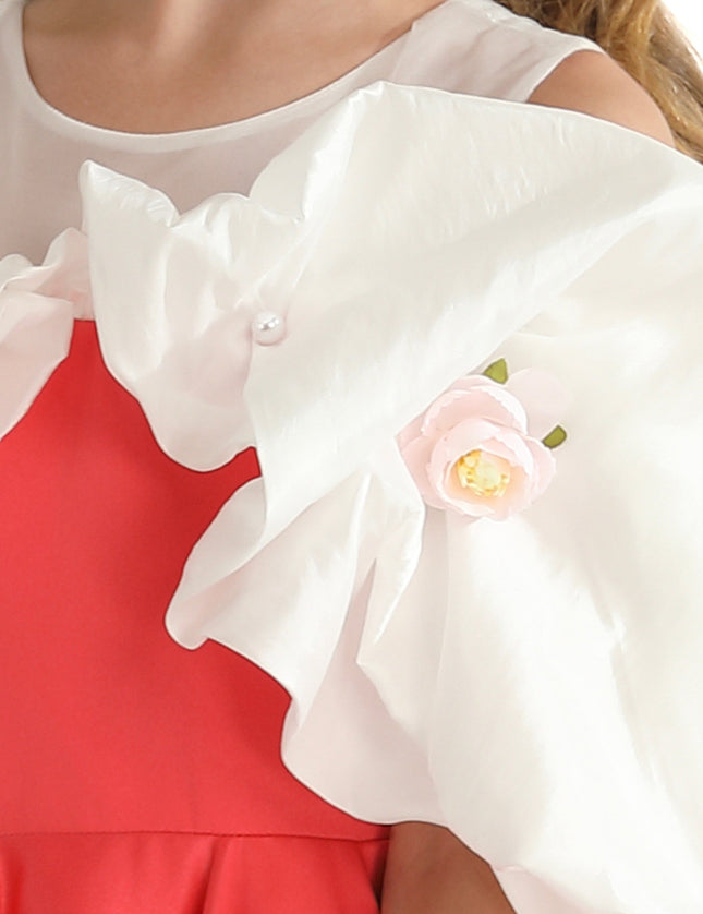 kidsatelier-tulleen-Red-Silhouette-White-Sleeve-Isadora-Dress