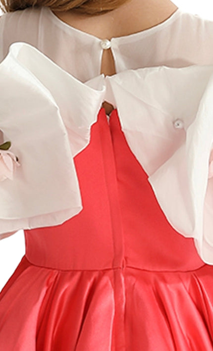 kidsatelier-tulleen-Red-Silhouette-White-Sleeve-Isadora-Dress