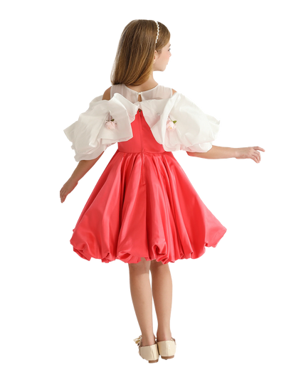 kidsatelier-tulleen-Red-Silhouette-White-Sleeve-Isadora-Dress