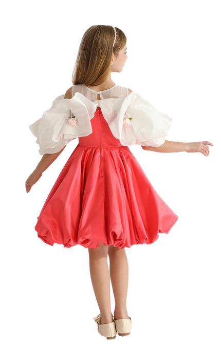 kidsatelier-tulleen-Red-Silhouette-White-Sleeve-Isadora-Dress