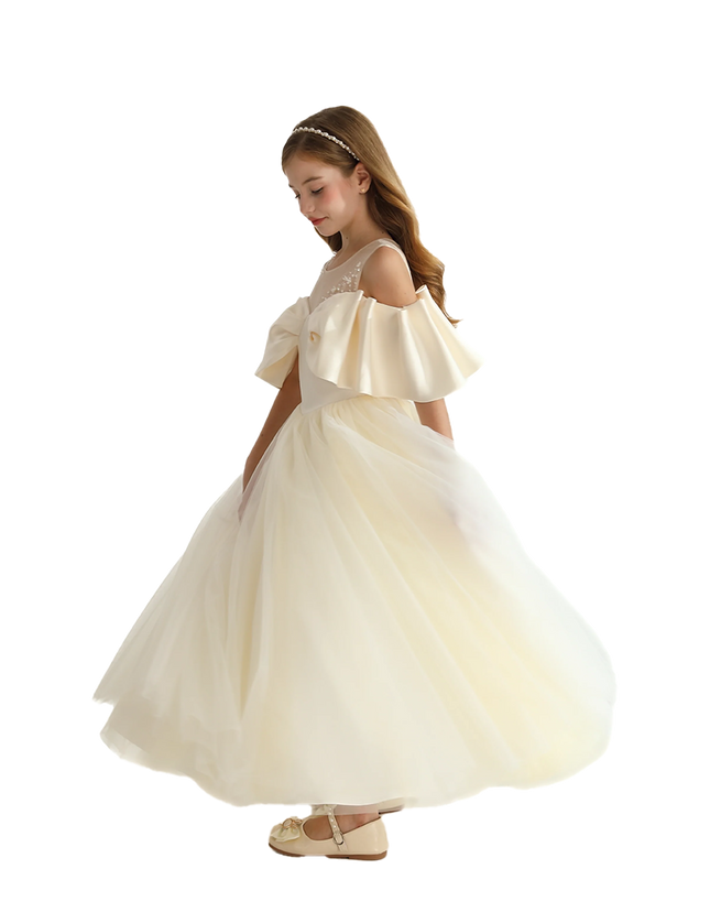 kidsatelier-tulleen-Champagne-Tulle-Bow-Amica-Dress