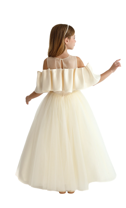 kidsatelier-tulleen-Champagne-Tulle-Bow-Amica-Dress