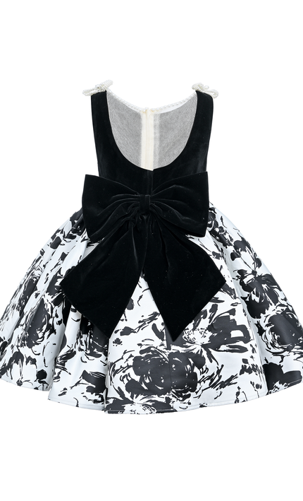 kidsatelier-tulleen-Black-and-White-Abstract-Maitland-Dress