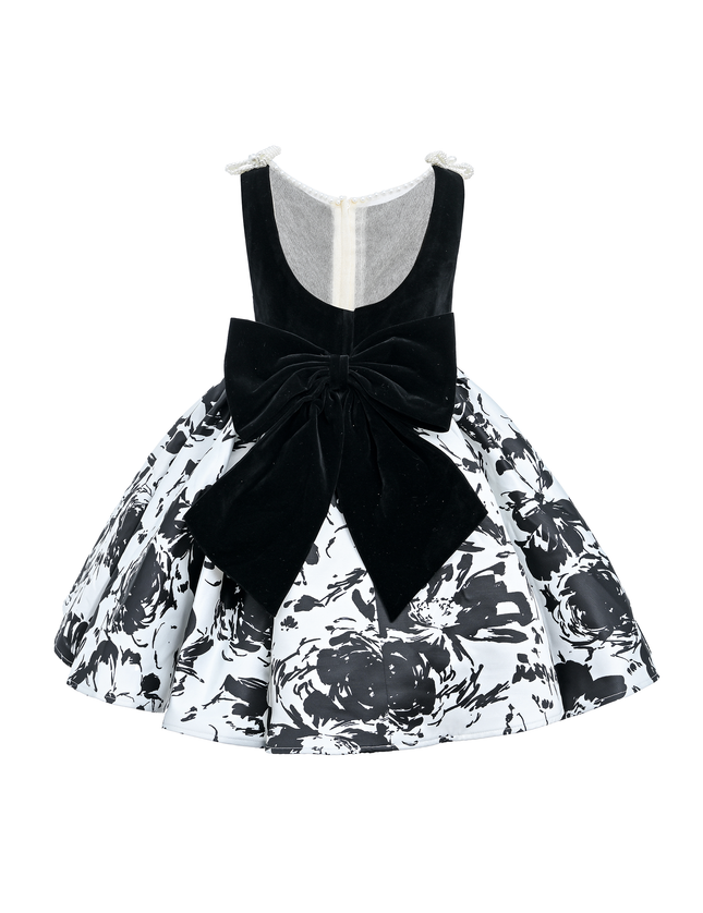 kidsatelier-tulleen-Black-and-White-Abstract-Maitland-Dress
