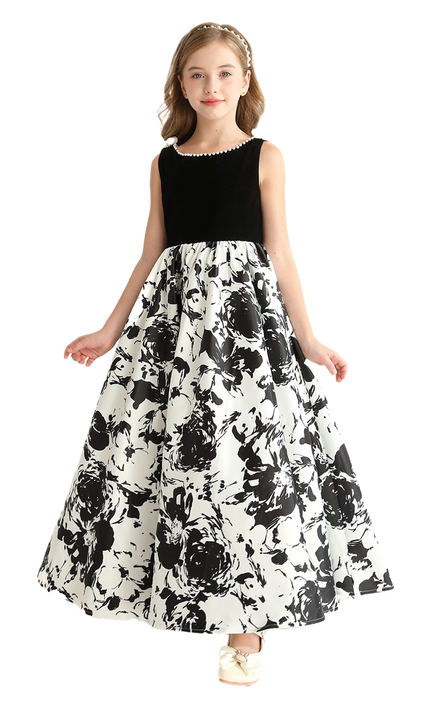 kidsatelier-tulleen-Black-and-White-Abstract-Dalmeny-Dress