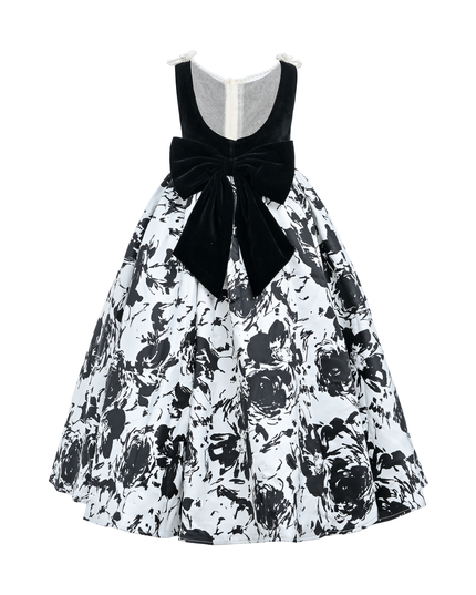 kidsatelier-tulleen-Black-and-White-Abstract-Dalmeny-Dress
