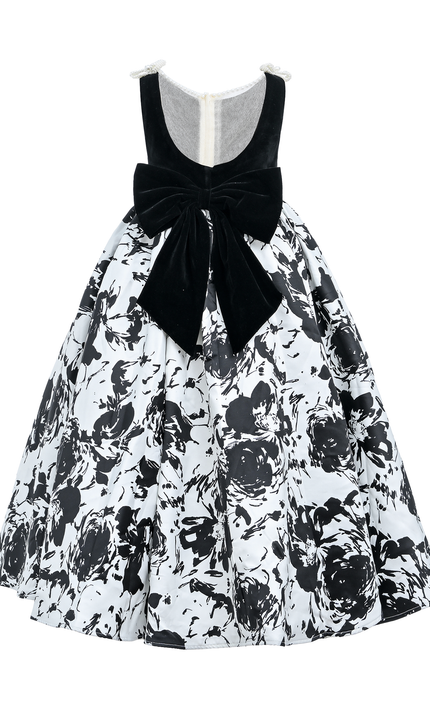 kidsatelier-tulleen-Black-and-White-Abstract-Dalmeny-Dress