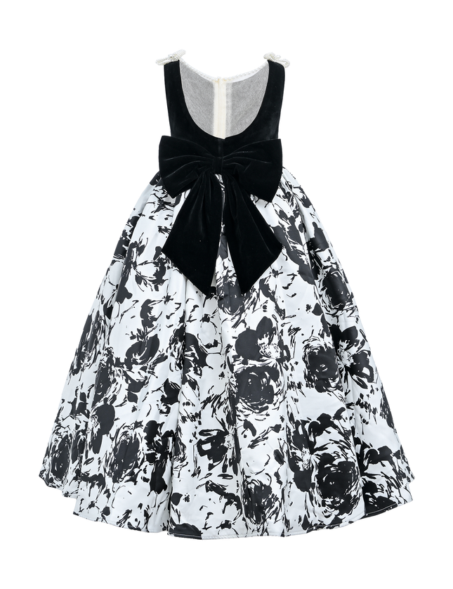 kidsatelier-tulleen-Black-and-White-Abstract-Dalmeny-Dress