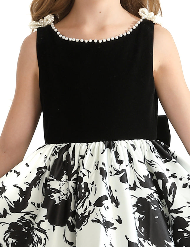 kidsatelier-tulleen-Black-and-White-Abstract-Dalmeny-Dress