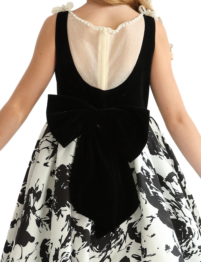 kidsatelier-tulleen-Black-and-White-Abstract-Dalmeny-Dress