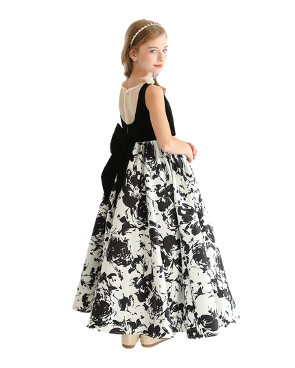 kidsatelier-tulleen-Black-and-White-Abstract-Dalmeny-Dress