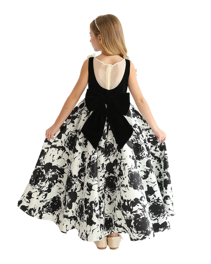 kidsatelier-tulleen-Black-and-White-Abstract-Dalmeny-Dress