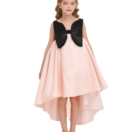 kidsatelier-tulleen-Pink-Dress-Black-Bow-Ophelia-Dress