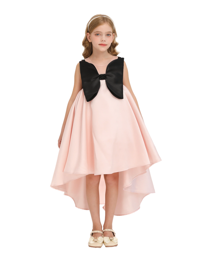 kidsatelier-tulleen-Pink-Dress-Black-Bow-Ophelia-Dress