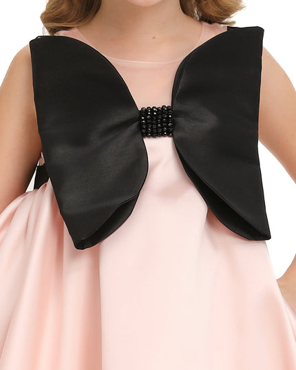 kidsatelier-tulleen-Pink-Dress-Black-Bow-Ophelia-Dress