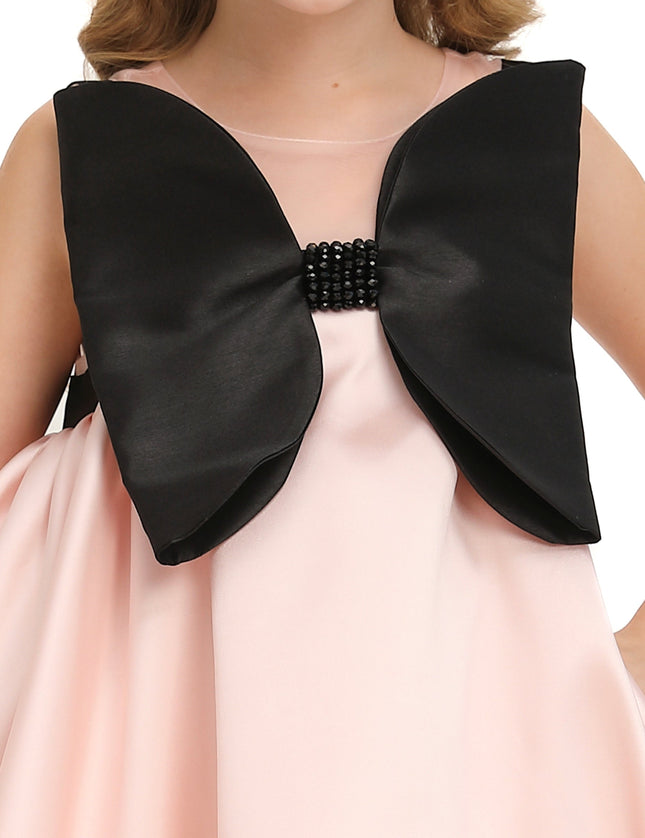 kidsatelier-tulleen-Pink-Dress-Black-Bow-Ophelia-Dress