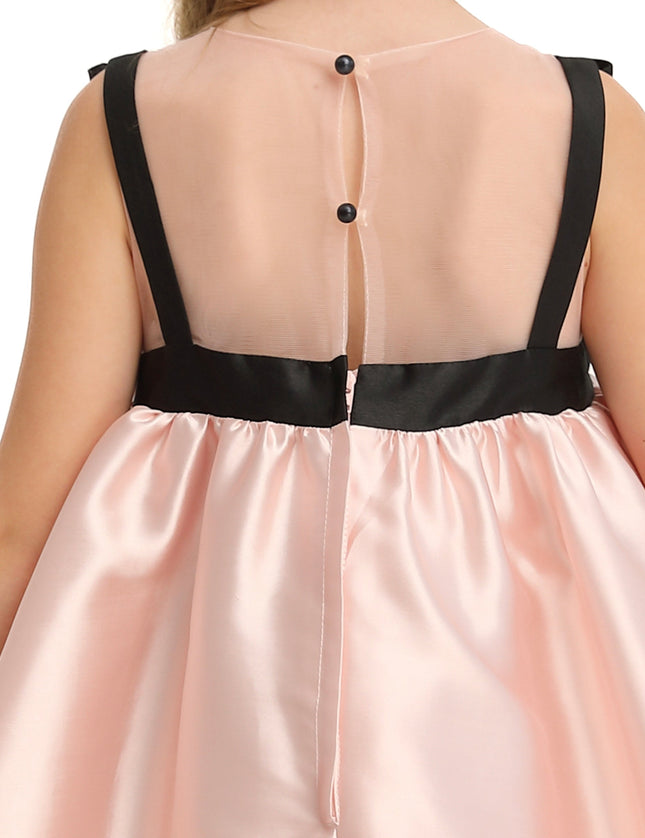 kidsatelier-tulleen-Pink-Dress-Black-Bow-Ophelia-Dress