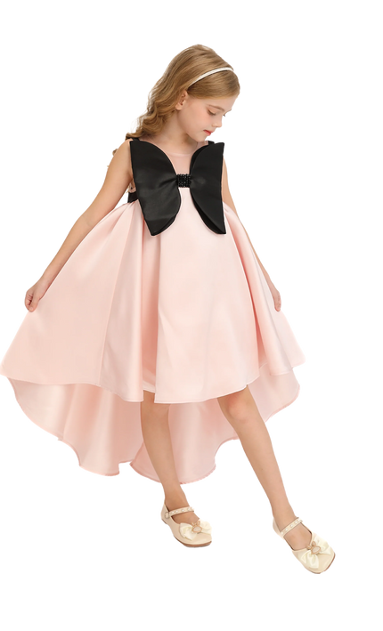 kidsatelier-tulleen-Pink-Dress-Black-Bow-Ophelia-Dress
