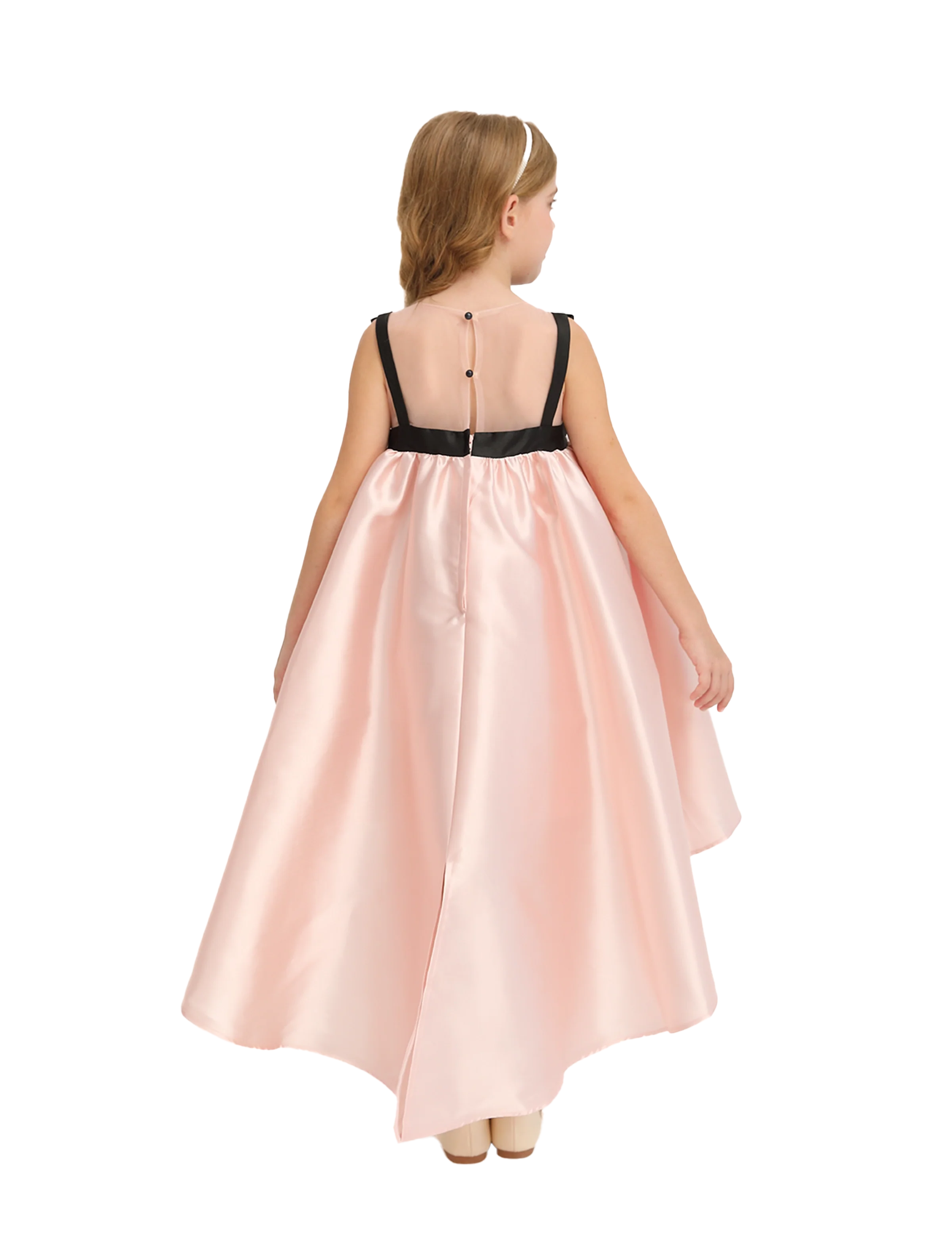 pink dress with black bow Silk Crepe Bias Velvet Detail Rodarte while the ruffled hemline and fishtail skirt give the design a romantic touch Applique Backless Halter Mesh Mock