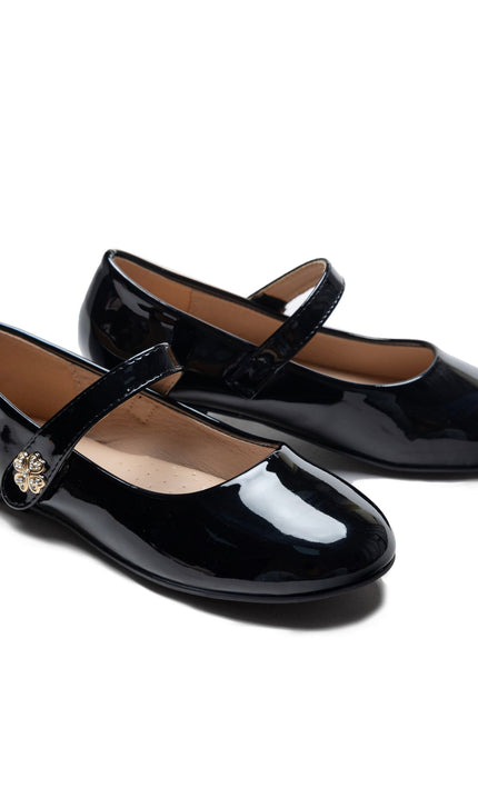 kidsatelier-tulleen-Black-Maleia-Clover-Charm-Flats