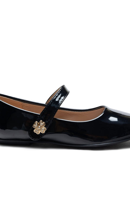 kidsatelier-tulleen-Black-Maleia-Clover-Charm-Flats