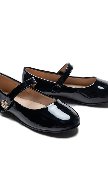 kidsatelier-tulleen-Black-Maleia-Clover-Charm-Flats