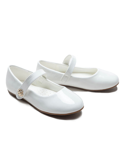 kidsatelier-tulleen-White-Maleia-Clover-Charm-Flats