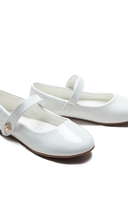 kidsatelier-tulleen-White-Maleia-Clover-Charm-Flats