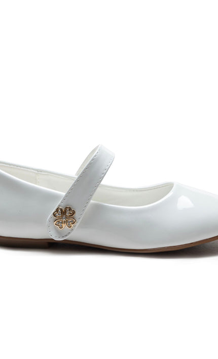 kidsatelier-tulleen-White-Maleia-Clover-Charm-Flats
