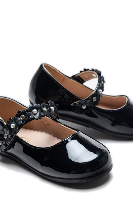 kidsatelier-tulleen-Black-Amelia-Floral-Band-Flats