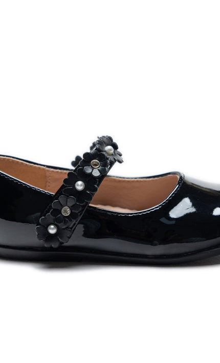 kidsatelier-tulleen-Black-Amelia-Floral-Band-Flats