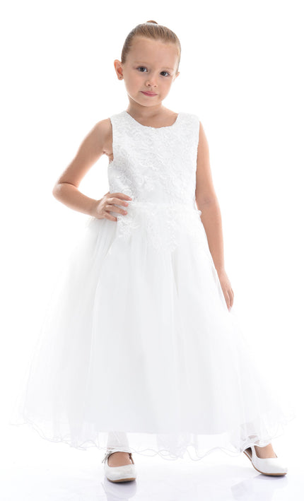 White Halsey Embroidered Dress