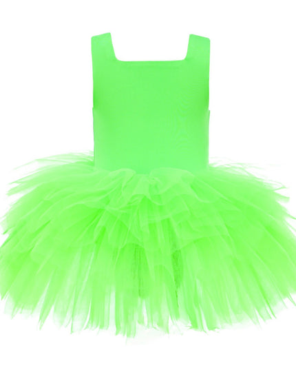 kidsatelier-tulleen-MTL329-Neon Green-solid-tutu-dress