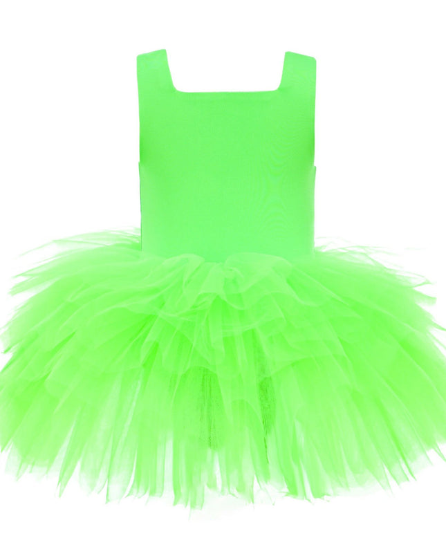 kidsatelier-tulleen-MTL329-Neon Green-solid-tutu-dress