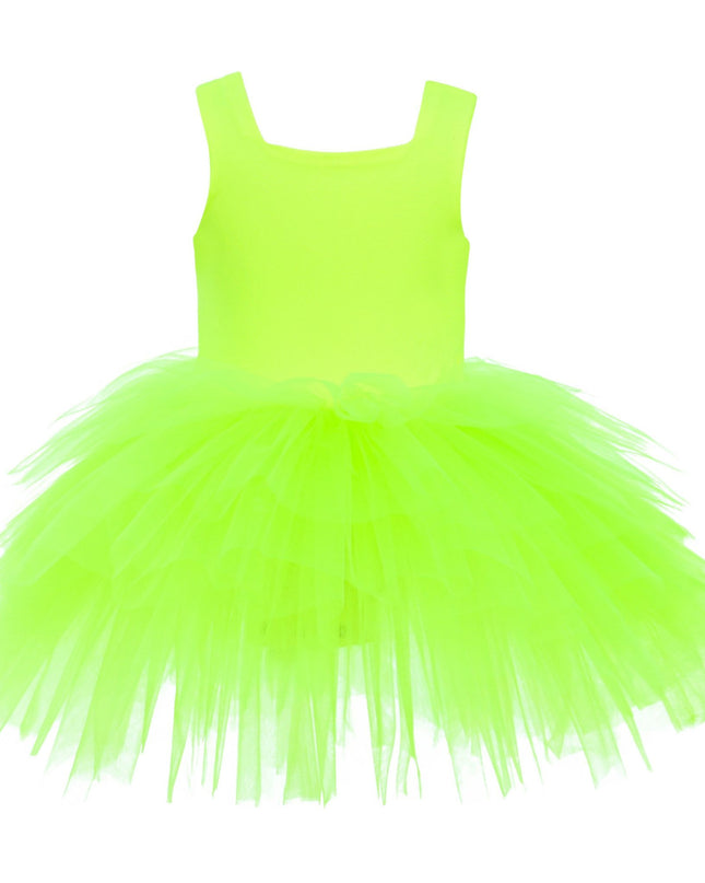kidsatelier-tulleen-MTL329-Neon Yellow-solid-tutu-dress