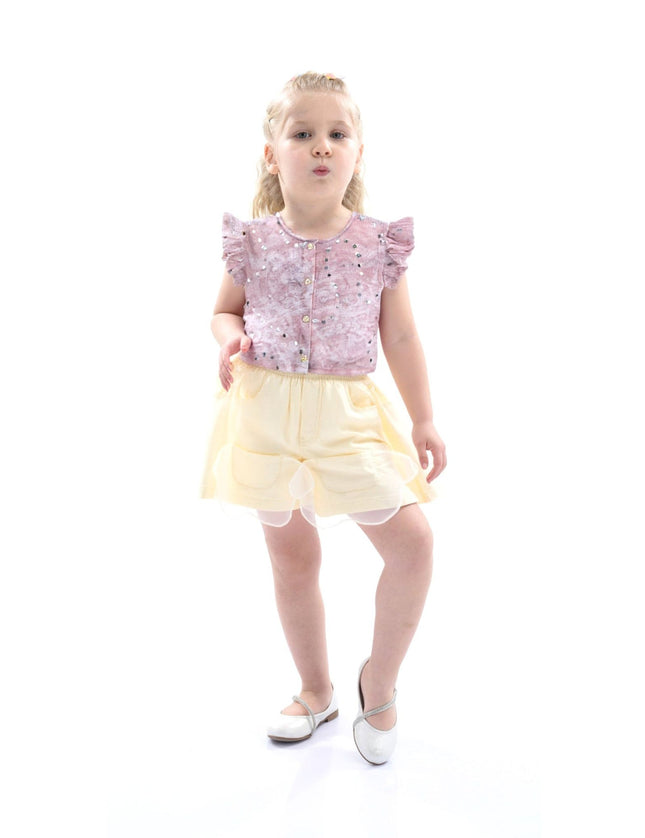 Kidsatelier-Tulleen-MTNA52014-mauve-cream-sequin-shorts-set