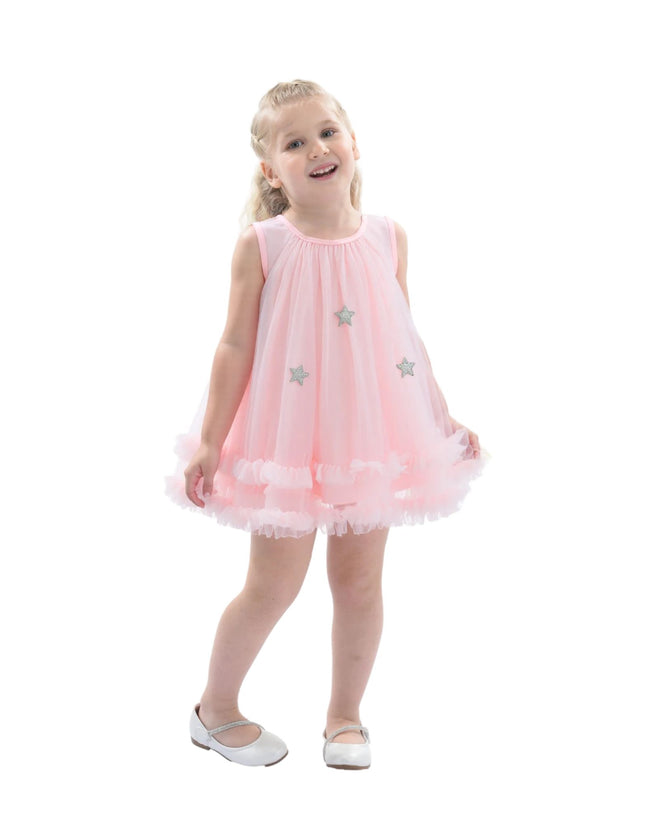 kidsatelier-tulleen-MTRE5204-Pink-sleeveless-star-ruffle-dress