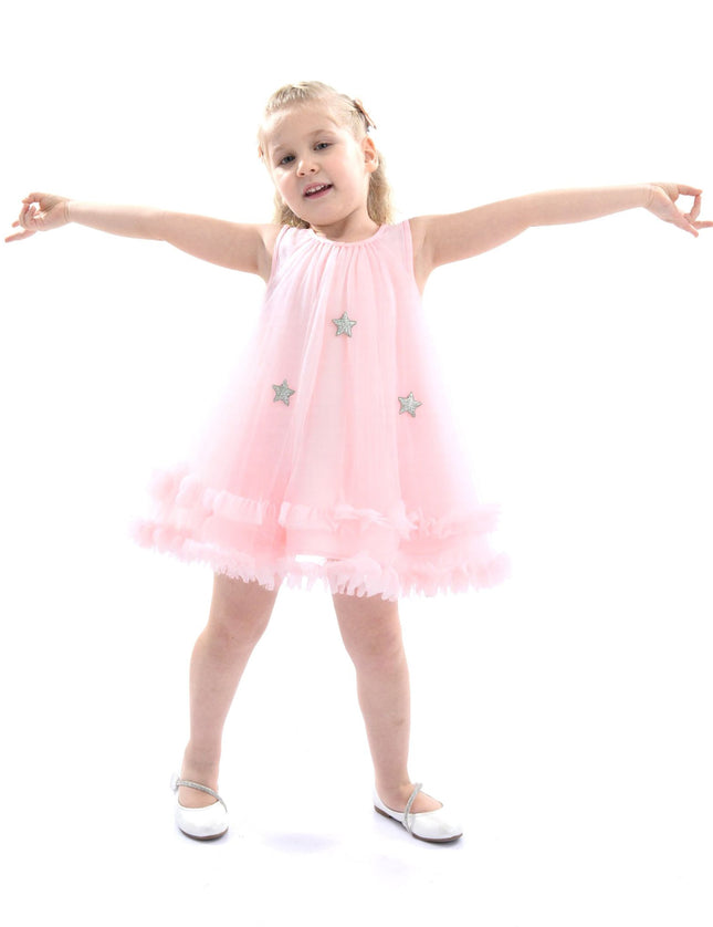 kidsatelier-tulleen-MTRE5204-Pink-sleeveless-star-ruffle-dress