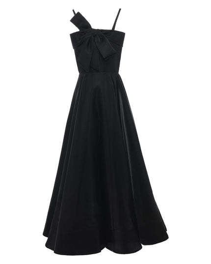 Black Elara Bow Gown