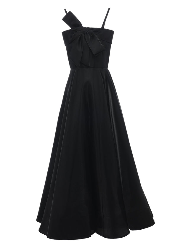 Black Elara Bow Gown