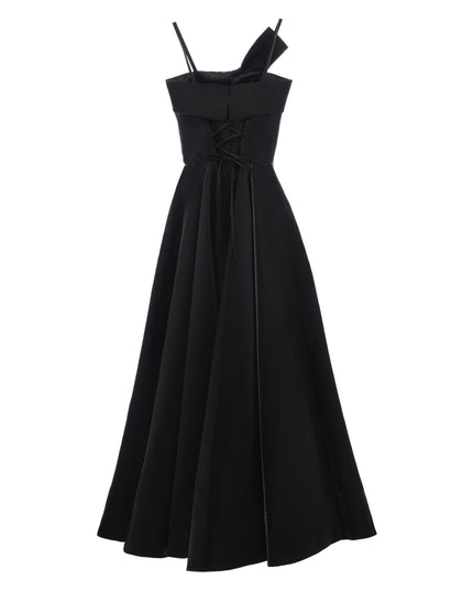 Black Elara Bow Gown