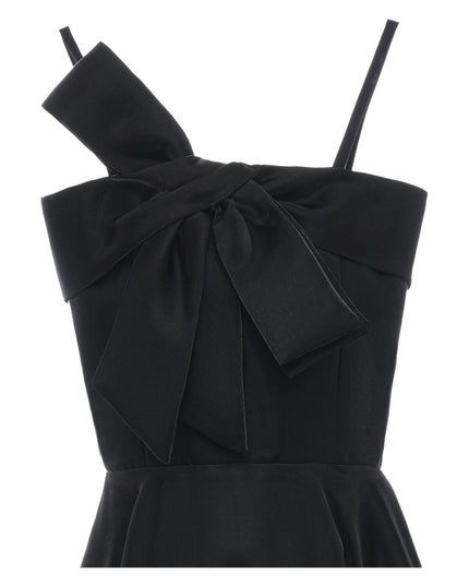 Black Elara Bow Gown