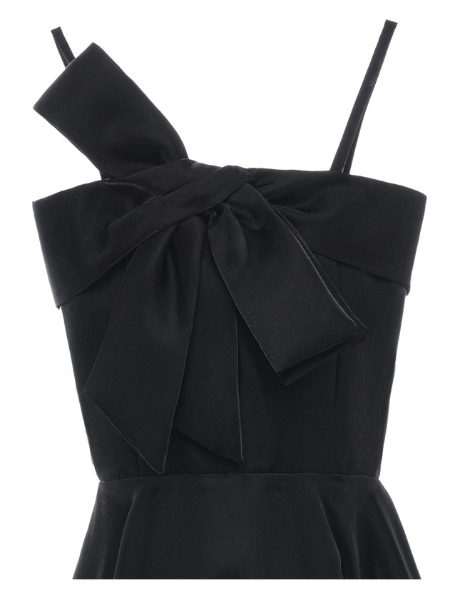 Black Elara Bow Gown