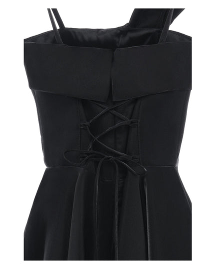 Black Elara Bow Gown