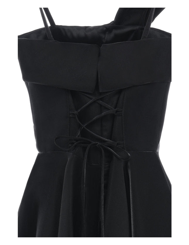 Black Elara Bow Gown