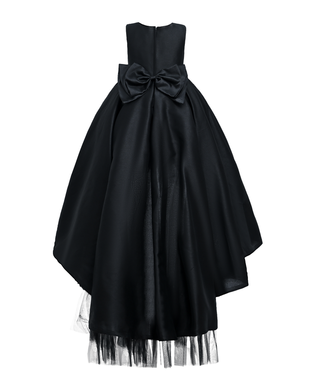 Black Accented Tea Styled Salem Dress