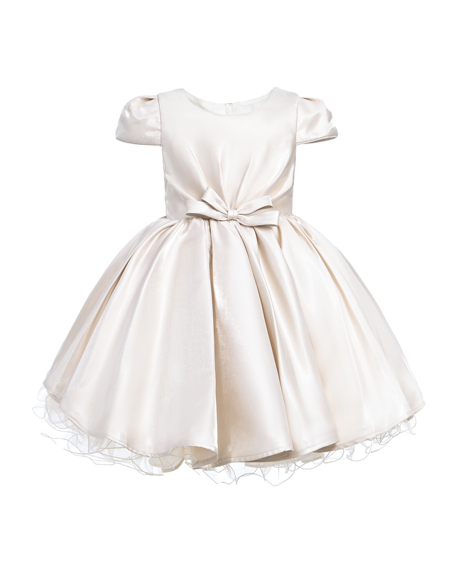 Champagne Bow Short Solera Dress