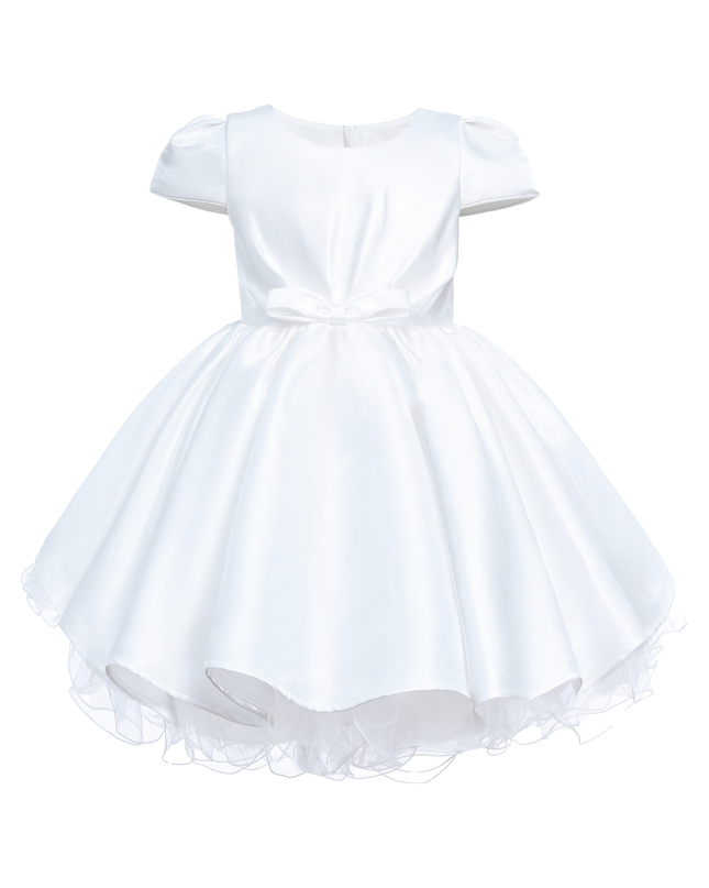 White Bow Short Solera Dress