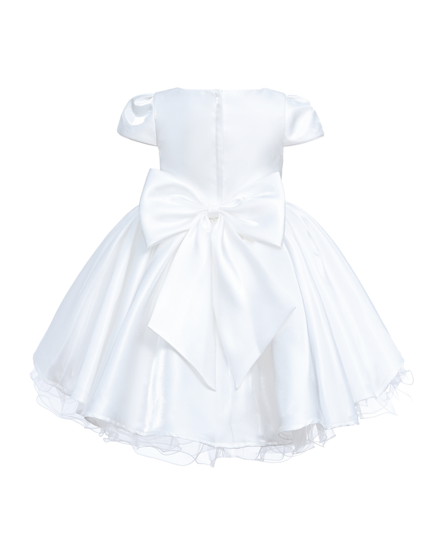 White Bow Short Solera Dress